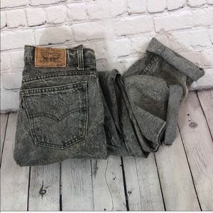 VTG Levi’s Black Tab High Rise acid wash MoM Jeans
